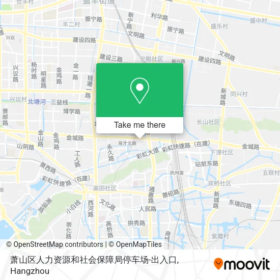 萧山区人力资源和社会保障局停车场-出入口 map