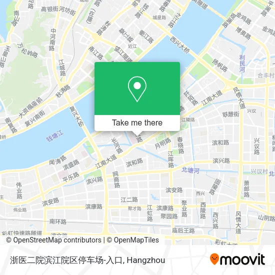 浙医二院滨江院区停车场-入口 map
