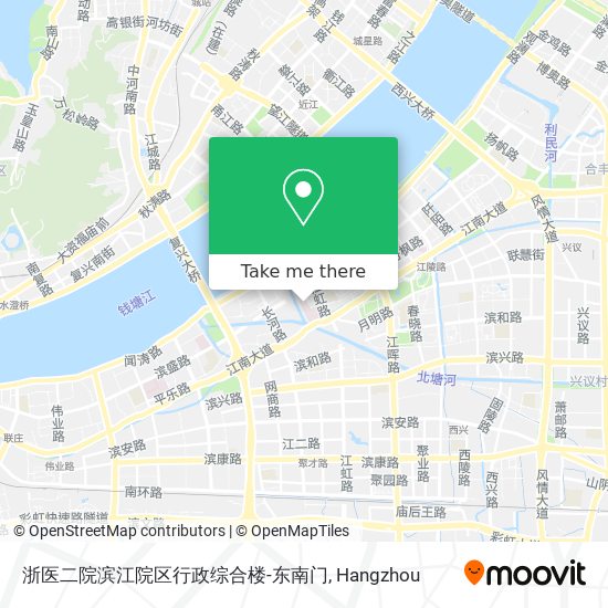 浙医二院滨江院区行政综合楼-东南门 map