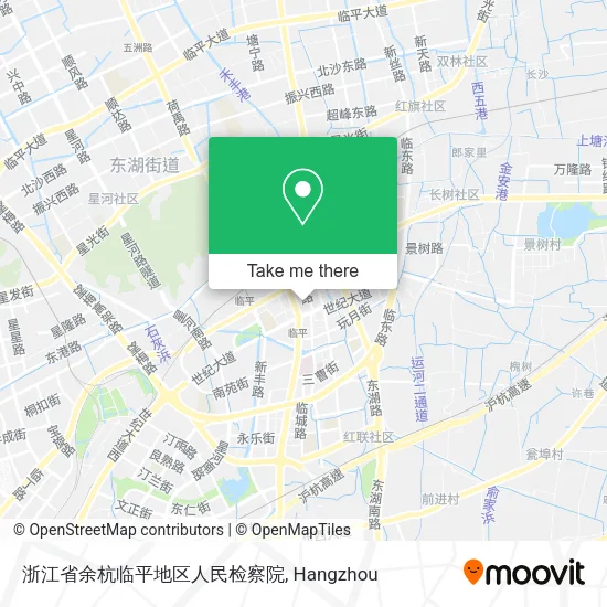 浙江省余杭临平地区人民检察院 map