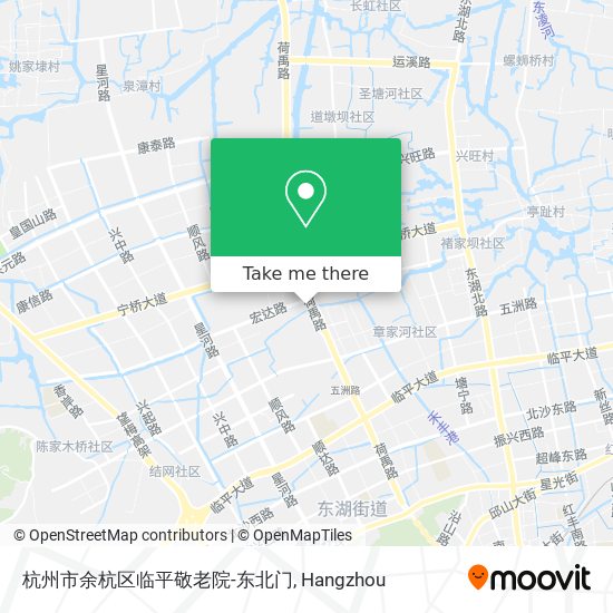 杭州市余杭区临平敬老院-东北门 map