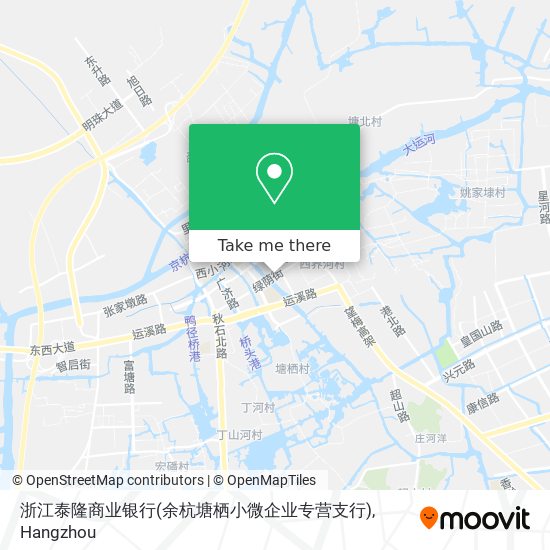 浙江泰隆商业银行(余杭塘栖小微企业专营支行) map