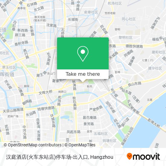 汉庭酒店(火车东站店)停车场-出入口 map