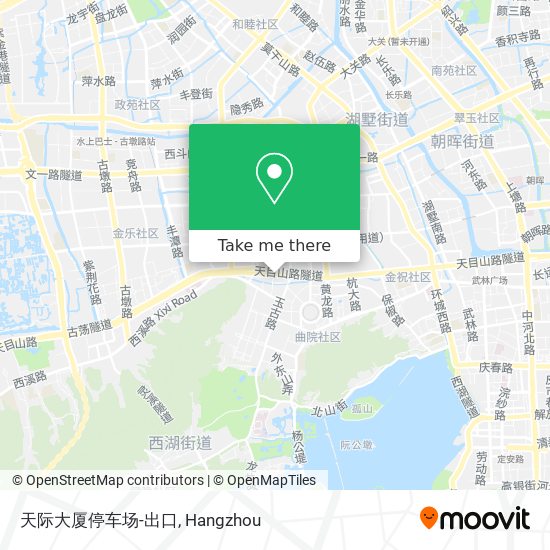 天际大厦停车场-出口 map