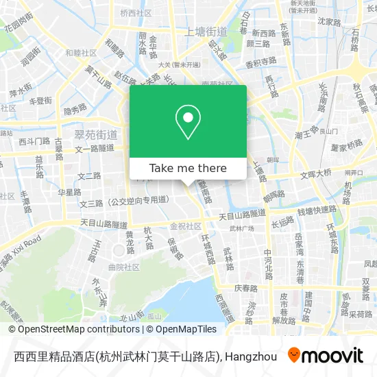 西西里精品酒店(杭州武林门莫干山路店) map