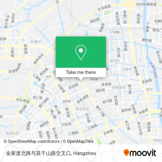 金家渡北路与莫干山路交叉口 map