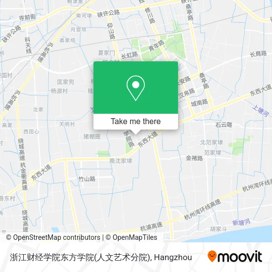 浙江财经学院东方学院(人文艺术分院) map