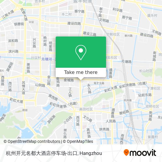 杭州开元名都大酒店停车场-出口 map