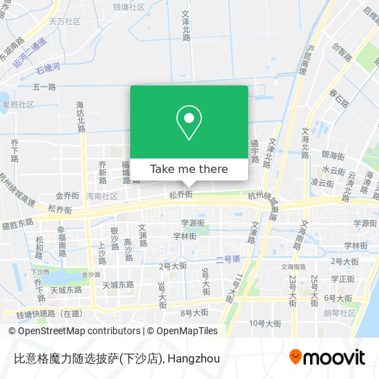 比意格魔力随选披萨(下沙店) map