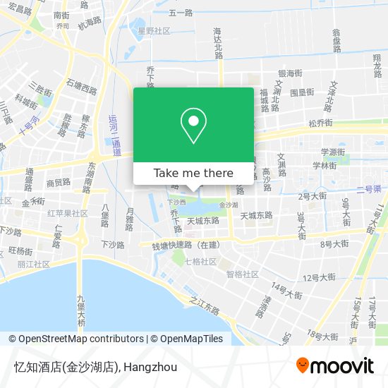 忆知酒店(金沙湖店) map