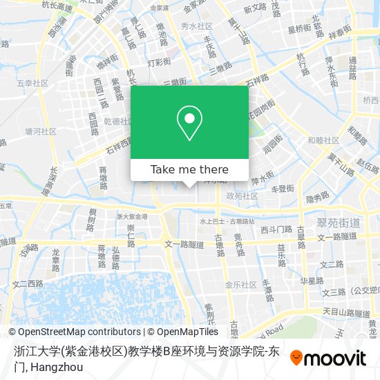 浙江大学(紫金港校区)教学楼B座环境与资源学院-东门 map