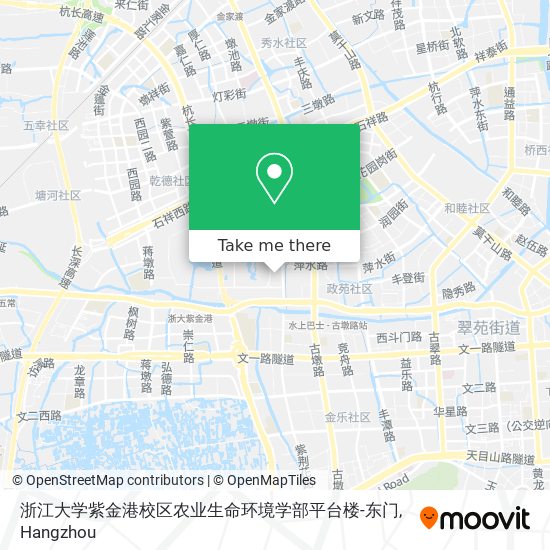 浙江大学紫金港校区农业生命环境学部平台楼-东门 map