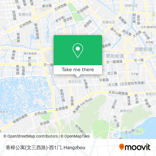 香樟公寓(文三西路)-西1门 map