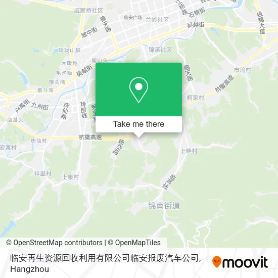 临安再生资源回收利用有限公司临安报废汽车公司 map