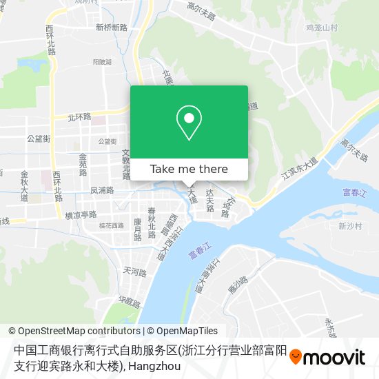 中国工商银行离行式自助服务区(浙江分行营业部富阳支行迎宾路永和大楼) map