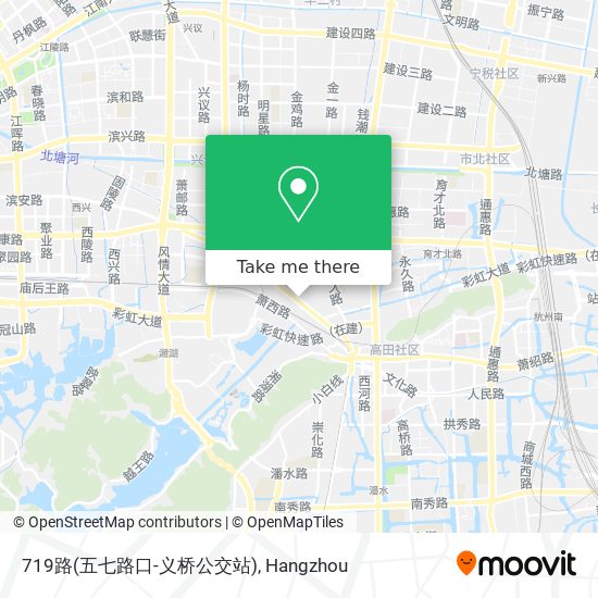 719路(五七路口-义桥公交站) map