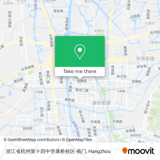 浙江省杭州第十四中学康桥校区-南门 map