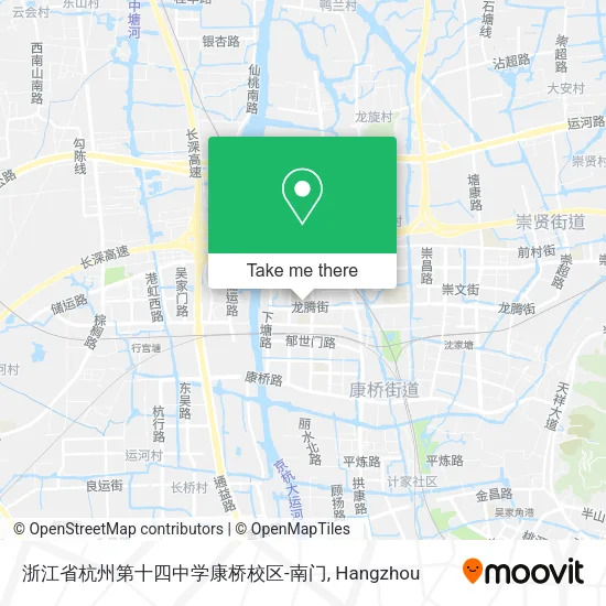浙江省杭州第十四中学康桥校区-南门 map