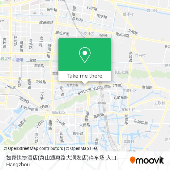 如家快捷酒店(萧山通惠路大润发店)停车场-入口 map