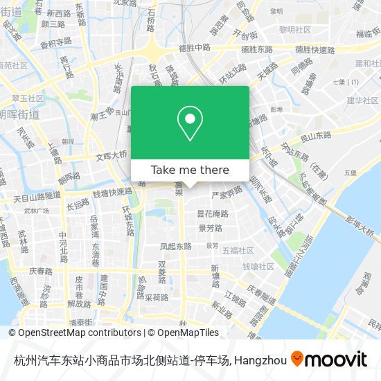杭州汽车东站小商品市场北侧站道-停车场 map