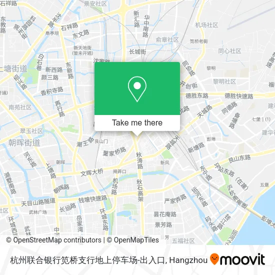 杭州联合银行笕桥支行地上停车场-出入口 map