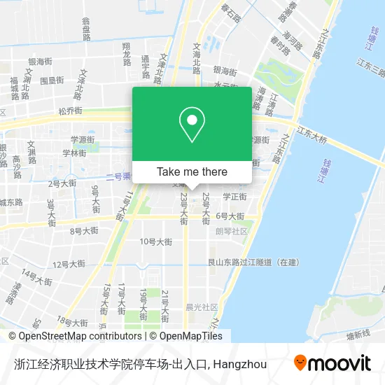 浙江经济职业技术学院停车场-出入口 map
