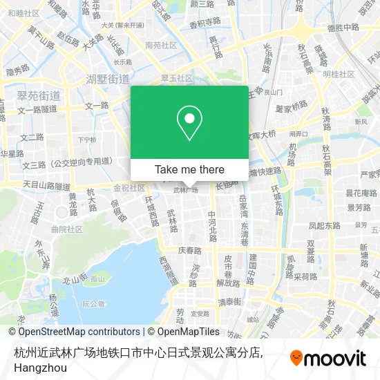 杭州近武林广场地铁口市中心日式景观公寓分店 map