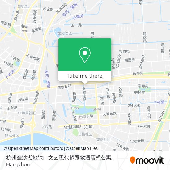 杭州金沙湖地铁口文艺现代超宽敞酒店式公寓 map