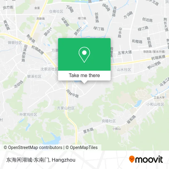 东海闲湖城-东南门 map