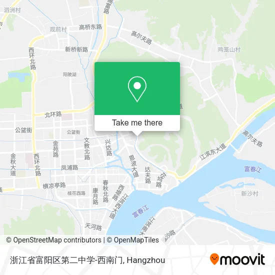 浙江省富阳区第二中学-西南门 map