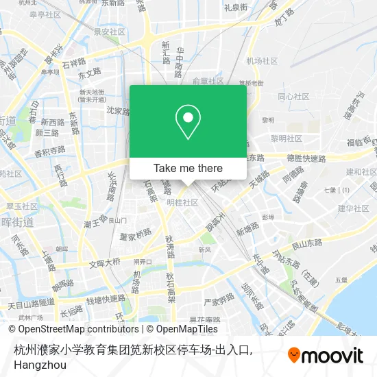 杭州濮家小学教育集团笕新校区停车场-出入口 map