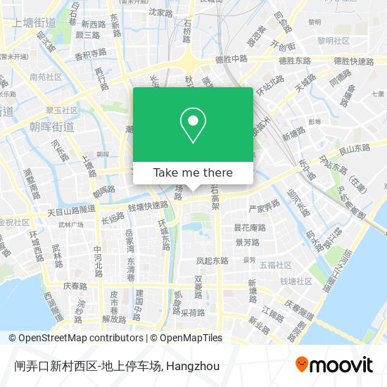闸弄口新村西区-地上停车场 map