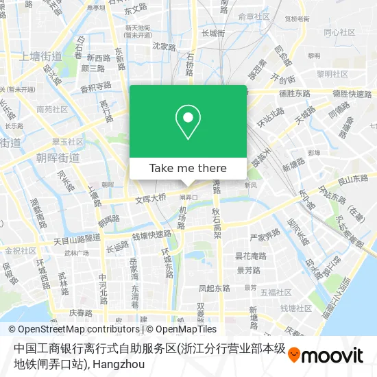 中国工商银行离行式自助服务区(浙江分行营业部本级地铁闸弄口站) map