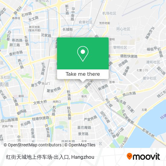 红街天城地上停车场-出入口 map