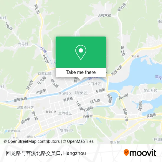 回龙路与苕溪北路交叉口 map