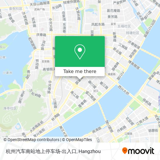 杭州汽车南站地上停车场-出入口 map