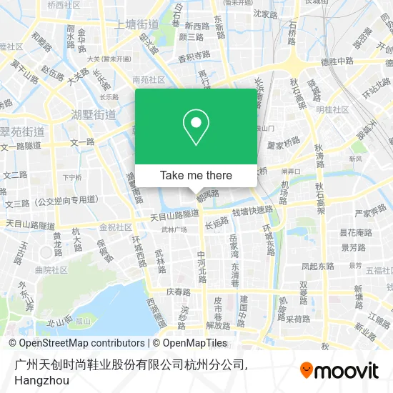 广州天创时尚鞋业股份有限公司杭州分公司 map
