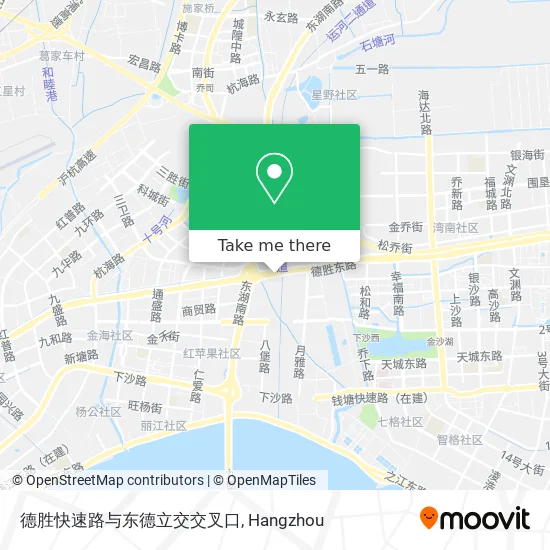 德胜快速路与东德立交交叉口 map