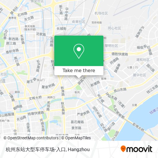 杭州东站大型车停车场-入口 map