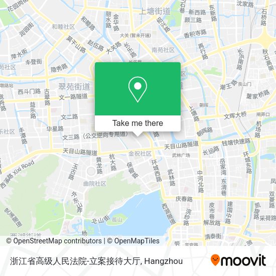 浙江省高级人民法院-立案接待大厅 map