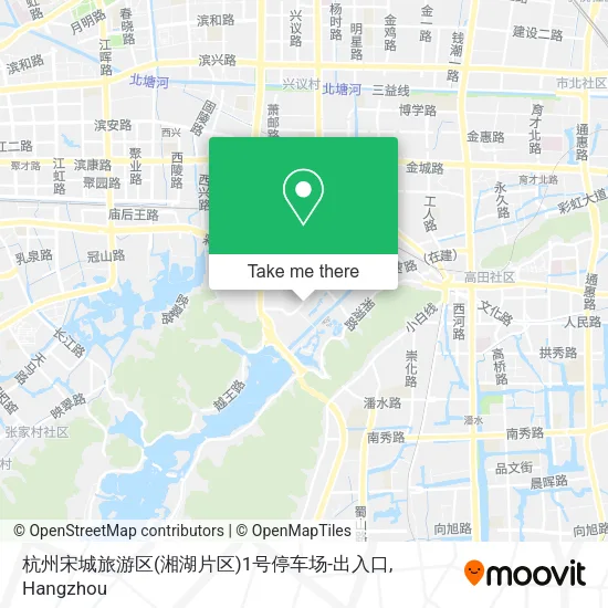 杭州宋城旅游区(湘湖片区)1号停车场-出入口 map