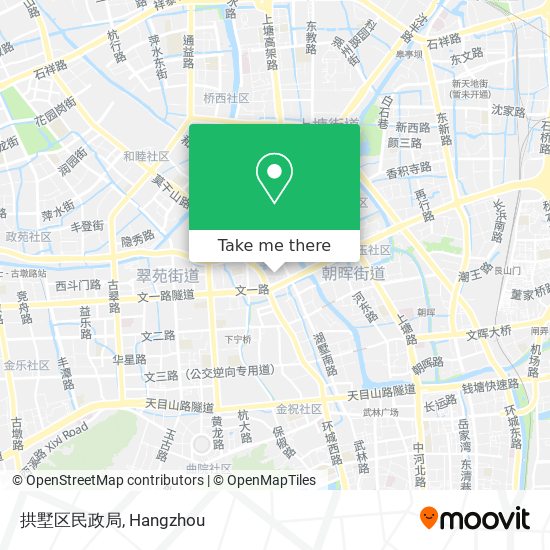 拱墅区民政局 map