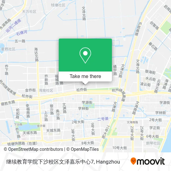 继续教育学院下沙校区文泽嘉乐中心7 map