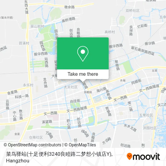 菜鸟驿站(十足便利3240良睦路二梦想小镇店Y) map