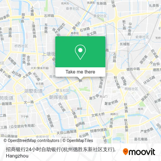 招商银行24小时自助银行(杭州德胜东新社区支行) map