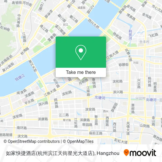 如家快捷酒店(杭州滨江天街星光大道店) map