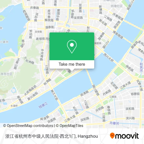 浙江省杭州市中级人民法院-西北1门 map