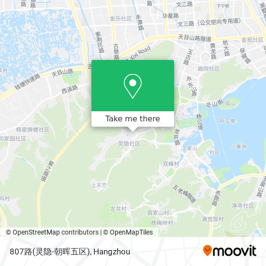 807路(灵隐-朝晖五区) map