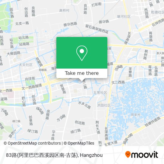 83路(阿里巴巴西溪园区南-古荡) map