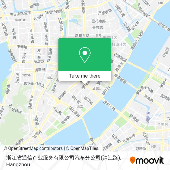 浙江省通信产业服务有限公司汽车分公司(清江路) map